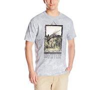 Liquid Blue Hombre Led Zeppelin Hombre con Palos Camiseta Manga Corta - Gris - Large