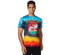 Liquid Blue Led Zeppelin Icarus 1975 Hombre Camiseta Multicolor L, 100% algodón, Regular