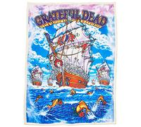 Liquid Blue Manta estándar de Forro Polar Coral para Hombre, diseño de Barco Muerto con Texto en inglés Grateful Dead Ship of Fools, Multicolor, 50 x 60 Pulgadas, 127 cm x 152 cm
