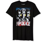 Liquid Blue Men's Standard The Police Greatest Hits Short Sleeve T-Shirt, Black, Large