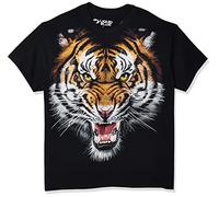 Liquid Blue Men's Tiger Face T-Shirt, Black, X-Large