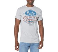 Liquid Blue Unisex Adult Creedence Clearwater Revival Travelin' Band T-Shirt T Shirt, Grey, Small US