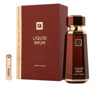 Liquid Brun Limited Edition Extrait de Parfum 150ml, Perfume Árabe Unisex de Larga Duración, Incluye Atomizador, Fragancia con Notas de Vainilla, Cardamomo y Tonka (Liquid Brun Limited Edition 150ml)