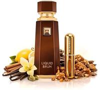 LIQUID BRUN Perfume Unisex 100ml - Fragancia Dulce Amaderada con Vainilla, Canela y Praliné - Aroma Intenso y Duradero + Atomizador Drikanbest de Regalo