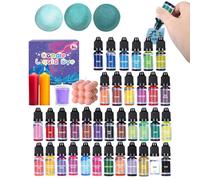 Liquid Candle Dye - High Concentration Coloring Pigment | 18 or 24 Vibrant Colors Concentrated Liquid Wax Dye for Soy DIY Craft Candle Making Kit for Home or Professional Use