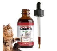 Liquid Cat Iron Supplement, 60ml Nutritional Health Support, Animal Care Feeding Additive Formula, Iron Enrichment Pet Supplement for Cats and Kittens for Daily Diet, Home and Travel Use