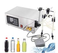 Liquid Filling Machine, Máquina de llenado de líquidos de Doble Cabezal, 3,5 l/min de Gran Capacidad de 5 a 1000 ml para Bebidas, Licor, vinagre, Salsa de Soja, Jugo, Aceite de per