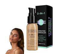 Liquid Foundation, Matte Waterproof Concealer, Lightweight Coverage Long Lasting Face Concealer for Under Eye, Mature Women, Travel Offices Special Occasion Bridal Makeup