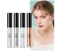 Liquid Glitter Eyeliner 4 Colores Sombra de Ojos Líquida Brillantes, Sombra de Ojos Shimmer Glitter Highlighter Brillante Líquida Maquillaje para Ojos