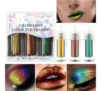 Liquid Glitter Eyeshadow - High Pigment Multichrome Chameleon Shimmer Makeup Kit, Long Lasting Eye Makeup for Wedding, Party, Stage Performance | Highlighter Eyeshadow Palette