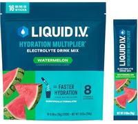 Liquid I.V. Multiplicador de hidratación - Sandía - Paquetes de polvo de hidratación | Mezcla de bebidas electrolíticas | Palo de una sola porción fácil de abrir | Sin OGM