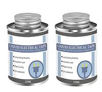 Liquid Insulating Rubber Coat, 125ml Liquid Insulation Electrical Tape, High Temperature Resistant Flame Retardant Glue, Anti-UV Dry Waterproof Fast Insulation Electronic Fix Sealing Rubber (2pcs)
