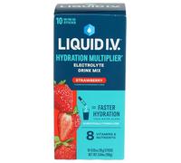 Liquid IV - Electrolitos de hidratación de fresa, 10 unidades, 0.56 onzas