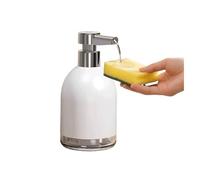 Liquid Soap Dispenser Holds Un Elegante y versátil dispensador de jabón aleación Aluminio en Blanco Negro, Perfecto for baños cocinas(Blanco)