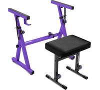 Liquid Stands - Soporte para teclado y banco - Soporte para piano digital portátil resistente para piano eléctrico de 54-88 teclas y banco de piano ajustable, silla, taburete - Soporte de música y