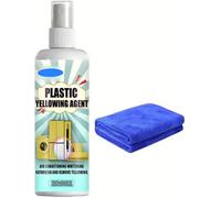 Liquid Whitener Plastic Yellowing Remover, 100ml Fast Acting Oxidation Removal Agent with Plastic Wrap for Air Conditioners Appliances and Tiles