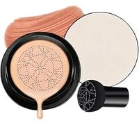 Líquida Fundación, Mushroom Head Air Cushion, Base De Maquillaje De Brillo Color Reparación,Corrector Hidratante Para Todo Tipo De Piel (Moreno Marrón)