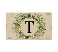 Liquidación De Hoy De Ofertas De Iniciales De Apellido De Primavera Alfombras Absorbente Felpudo Entrada Impermeable Alfombra Atrapapolvo para Hogar Bañera Puerta Trasera Delantera 40 X 60Cm