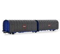 Liquidación - Vagón articulado TRANSFESA de 3 ejes con lona - Tipo Lails 24-8