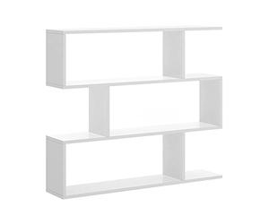 LIQUIDATODO ® - Estanteria de 3 huecos moderna y barata de 110 cm en blanco brillo