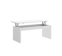 LIQUIDATODO ® - Mesa de centro elevable moderna y barata en blanco brillo