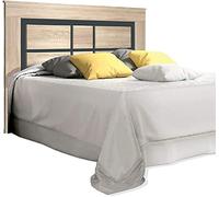 LIQUIDATOR Cabecero con Patas Modelo Lara, Color Cambrian Grafito, Cabezal Cama Matrimonio, Medidas: 120 cm (Alto) x 160 cm (Ancho) x 3.8 (Fondo)