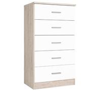 LIQUIDATOR Sinfonier 5 cajones Color Sahara/Blanco Mate 90x50x33 cm