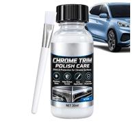 Líquido Abrillantador de Cromo para Coche 30 ml Limpieza Acabado Espejo | Limpiador de Metales Agente Brillo Cromo Para Propietarios Mantenimiento Rutinario y Cuidado Detallado Coche