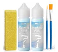 Líquido de enmascarar para acuarela - 120 ml azul con pincel y borrador - Bolígrafo de líquido de enmascarar para acuarela - Materiales de arte para artistas