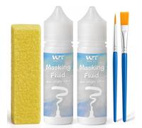 Líquido de enmascarar para acuarela - 120 ml blanco con pincel y borrador - Bolígrafo de líquido de enmascarar para acuarela - Materiales de arte para artistas