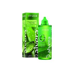 Líquido de lentillas Avizor Alvera 1 × 350 ml con estuche. Solución para limpieza y desinfección de todo tipo de lentes de contacto blandas