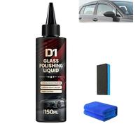 Liquido de pulido de vidrio, coche vidrio pulido compuesto limpiador de parabrisas eliminador de película de aceite, anti-niebla pulverización de recubrimiento hidrófobo (1 Set)