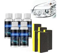 Líquido de reparación para faros de automóviles, líquido de reparación de faros, limpiador de faros, abrillantador de faros, líquido de reparación de faros de automóviles para todos (50ML,5PC)