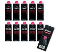 Líquido para Encendedores Zippo KIT 10 x Zippo GASOLINA ORIGINAL Gasolina cada 125 ml 1x 6 piezas PEDERNAL