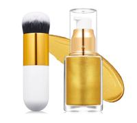 Líquido potenciador de la piel para cara y cuerpo para uso diario y sensible, iluminador corporal brillante, iluminador corporal de larga duración y brillo facial y corporal