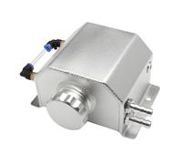 liquido refrigerante Coche depósito Tanque Agua Recuperación Depósito De Refrigerante Desbordamiento Radiador Aleación Aluminio Universal Pulido Refrigerante de Radiador(Silver 1L)