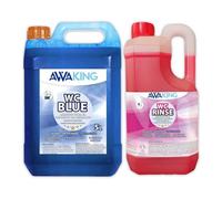 Liquido WC Quimico Caravana WC Blue 5L + Rinse 2L,Liquido Autocaravanas Aditivo Aguas Negras + Concentrado Taza WC Cisterna,Caravanas,Depósito Residuos Autocaravanas,Sanitary Fluid,Líquido Potty