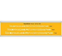 LiquidRaw 1400 - Plantillas de letras (5/6/7 mm), color naranja y transparente