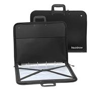 Liquidraw Carpeta de arte, bolsa de transporte de arte con 10 mangas, correa para el hombro, carpeta de anillos, resistente al agua, para adultos, artistas, diseñadores, almacenamiento de dibujos