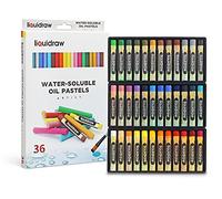 Liquidraw Pasteles suaves al óleo - Paquete de 36 | Acuarela de calidad profesional | Soluble en agua e ideal para dibujar, colorear y mezclar | Perfecto para artistas, estudiantes y niños | Fácil de