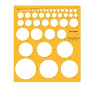 Liquidraw Plantilla circular | 45 círculos de varios tamaños | Ideal para matemáticas, geometría o formas de dibujo | Adecuado para ingeniería, arquitectura y dibujo | Plástico naranja transparente