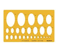 Liquidraw Plantilla de círculo elipse ovalado triángulo cuadrado hexágono formas de geometría plantillas para reglas de dibujo plantillas de dibujo ingeniería arquitectura de ingeniería (26 elipses)