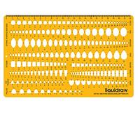 Liquidraw Plantilla de diseño de joyería, formas y tamaños de piedra, incluye corazón, ovalado, círculo y triángulo, esencial para joyas, medidor de piedras preciosas, plástico naranja translúcido