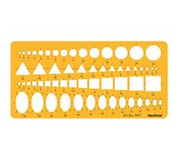 Liquidraw Plantilla de Geometría con Plantilla - Múltiples Formas | Círculo Elipse Óvalo Triángulo Cuadrado Hexágono y Geometría | Plantillas Transparentes para Dibujo y Dibujo Técnico Ingeniería