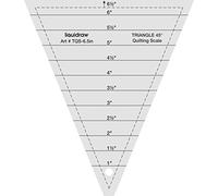Liquidraw® Regla triangular para acolchar, plantilla acrílica transparente, imperial (regla de 30° 9.5 pulgadas/regla de 45° 6.5 pulgadas) (45° 6.5 pulgadas)