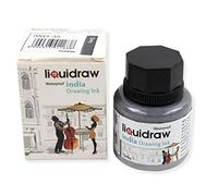 Liquidraw Tinta de dibujo coloreada, tinta india, impermeable, 20 colores surtidos, 35 ml, tintas indias para artistas (gris)