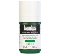 Liquitex 1959319 Soft Body - Pintura acrílica, color verde ftalato (tono amarillo), botella dosificadora de 59 ml