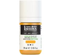 Liquitex 1959891 Soft Body - Pintura acrílica, sin cadmio, color amarillo imita oscuro, botella dosificadora de 59 ml