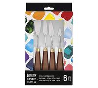 Liquitex Pintar Basics Juego Hoja de Metal elástica Inoxidable acrílicas o Pinturas al óleo, 6 Cuchillos para paletas, incoloro, Set, 4