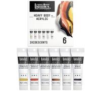 Liquitex Acrílico Heavy Body - Set de pintura acrílica para bellas artes de cuerpo espeso calidad profesional, 6x59ml iridiscentes